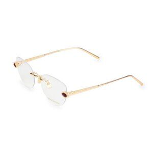 Boucheron 55mm Cat Eye Rimless Frames - BC0095O - Rose Gold